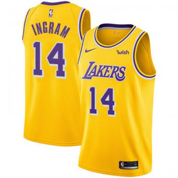 Nike Los Angeles Lakers #14 Brandon Ingram Gold NBA Swingman Icon Edition Jersey