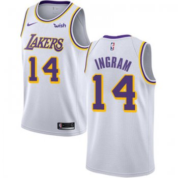 Nike Los Angeles Lakers #14 Brandon Ingram White NBA Swingman Association Edition Jersey