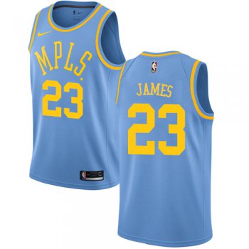 Nike Los Angeles Lakers #23 LeBron James Royal Blue NBA Swingman Hardwood Classics Jersey
