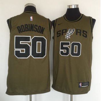 San Antonio Spurs #50 David Robinson Olive Nike Swingman Jersey
