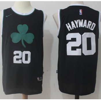 Men's Boston Celtics #20 Gordon Hayward Black 2017-2018 Nike Swingman Stitched NBA Jersey