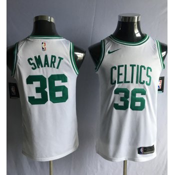 Nike Boston Celtics #36 Marcus Smart White NBA Swingman Association Edition Jersey