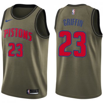 Nike Pistons #23 Blake Griffin Green Salute to Service NBA Swingman Jersey