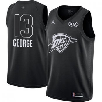 Nike Thunder #13 Paul George Black NBA Jordan Swingman 2018 All-Star Game Jersey