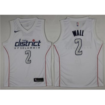 Nike Wizards #2 John Wall White City Edition Swingman Jersey