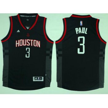 Houston Rockets #3 Chris Paul Black Alternate Stitched NBA Jersey