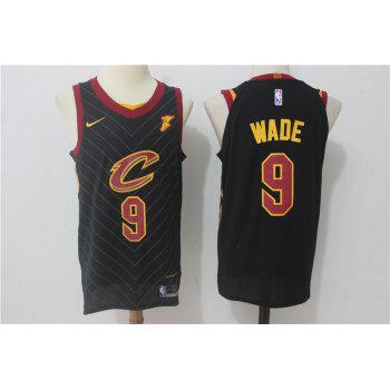 Men's Cleveland Cavaliers #9 Dwyane Wade Black 2017-2018 Nike Swingman Stitched NBA Jersey