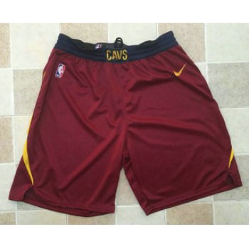 Men's Cleveland Cavaliers Red 2017-2018 Nike Swingman Stitched NBA Shorts