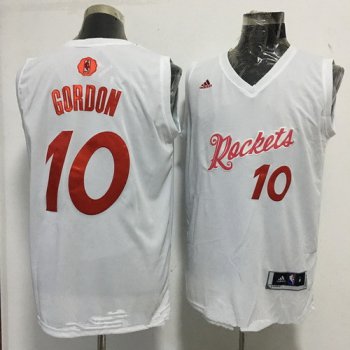 Men's Houston Rockets #10 Eric Gordon adidas White 2016 Christmas Day Stitched NBA Swingman Jersey
