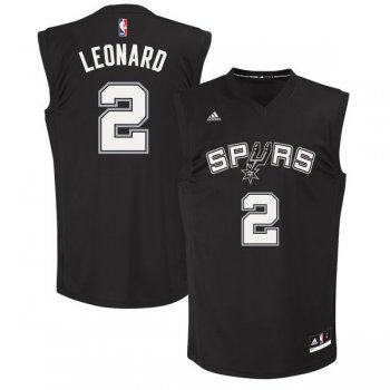 San Antonio Spurs 2 Kawhi Leonard Black Fashion Replica Jersey
