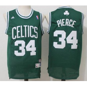 Men's Boston Celtics #34 Paul Pierce Green Hardwood Classics Soul Swingman Stitched NBA Throwback Jersey