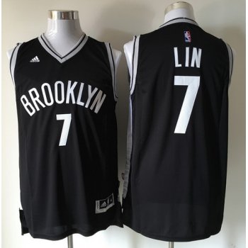 Men's Brooklyn Nets #7 Jeremy Lin Black Revolution 30 Swingman Basketball Jersey