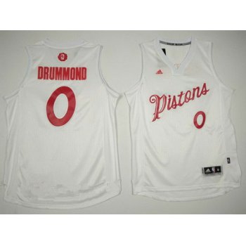 Men's Detroit Pistons #0 Andre Drummond adidas White 2016 Christmas Day Stitched NBA Swingman Jersey