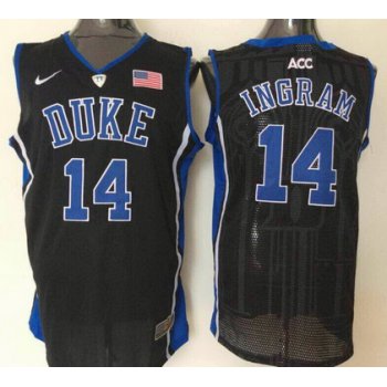 Men's Duke Blue Devils #14 Brandon Ingram Black College Basketball Nike Swingman Jersey