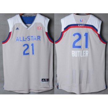Men's Eastern Conference Chicago Bulls #21 Jimmy Butler adidas Gray 2017 NBA All-Star Game Swingman Jersey
