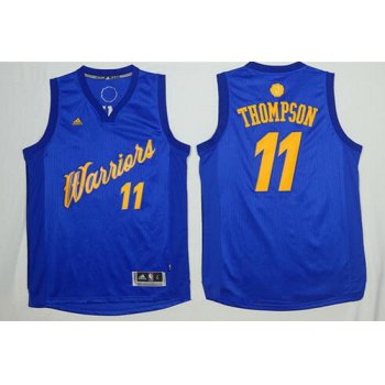 Men's Golden State Warriors #11 Klay Thompson Blue Stitched NBA Adidas Revolution 30 Swingman Jersey