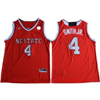 Men's NC State Wolfpack #4 Dennis Smith Jr. Red College Basketball 2017 adidas Swingman Stitched NCAA Jersey