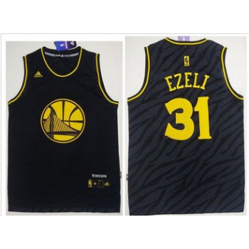 Golden State Warriors #31 Festus Ezeli Black Precious Metals Fashion Stitched NBA Jersey