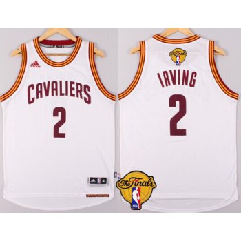 Men's Cleveland Cavaliers #2 Kyrie Irving 2016 The NBA Finals Patch White Jersey