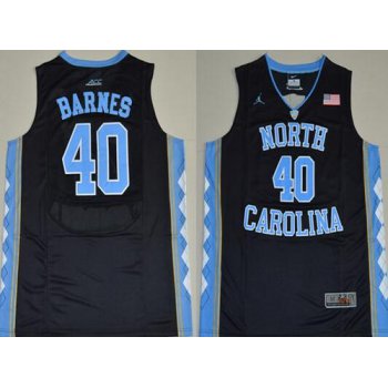 Men's North Carolina Tar Heels #40 Harrison Barnes 2016 Black Swingman College Basketball Jersey