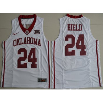 Men's Oklahoma Sooners #24 Buddy Hield White Nike College Basketball Swingman Jersey