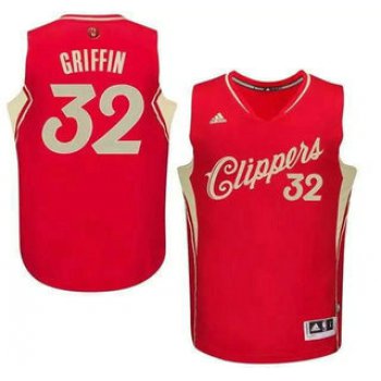 Men's Los Angeles Clippers #32 Blake Griffin Revolution 30 Swingman 2015 Christmas Day Red Jersey