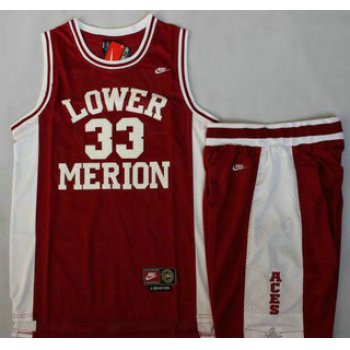 Lower Merion #33 Kobe Bryant Red Basketball Jerseys Shorts Suits