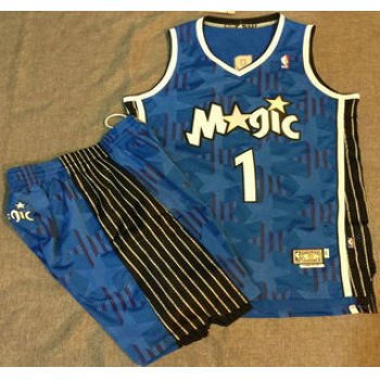 Orlando Magic #1 Tracy McGrady Blue All-Star Swingman Throwback Jersey Short Suits