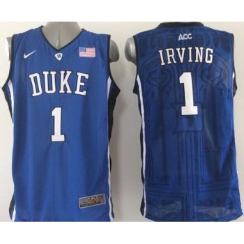 Duke Blue Devils #1 Kyrie Irving Blue Jersey