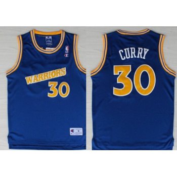 Golden State Warriors #30 Stephen Curry 1988-89 Blue Swingman Throwback Jersey