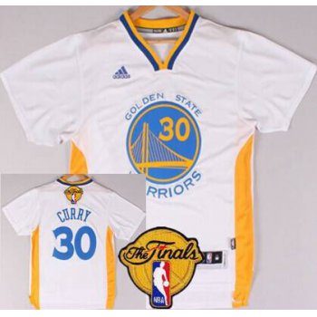 Golden State Warriors #30 Stephen Curry 2015 The Finals New White Short-Sleeved Jersey