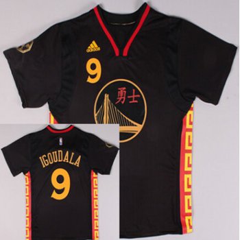 Golden State Warriors #9 Andre Iguodala Revolution 30 Swingman 2015 Chinese Black Fashion Jersey