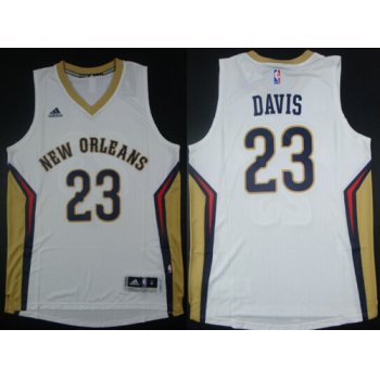 New Orleans Pelicans #23 Anthony Davis Revolution 30 Swingman White Jersey