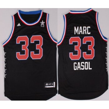 2015 NBA Western All-Stars #33 Marc Gasol Revolution 30 Swingman Black Jersey