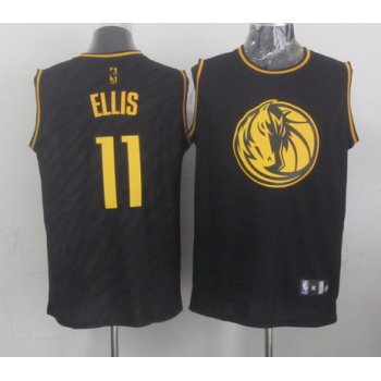 Dallas Mavericks #11 Monta Ellis Revolution 30 Swingman 2014 Black With Gold Jersey