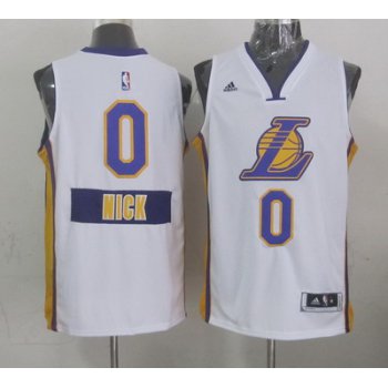 Los Angeles Lakers #0 Nick Young Revolution 30 Swingman 2014 Christmas Day White Jersey