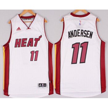 Miami Heat #11 Chris Andersen Revolution 30 Swingman 2014 Christmas Day White Jersey