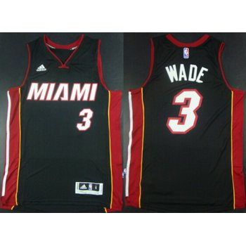 Miami Heat #3 Dwyane Wade Revolution 30 Swingman 2014 New Black Jersey