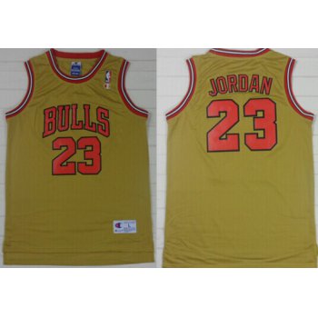 Chicago Bulls #23 Michael Jordan 1997 Gold Swingman Throwback Jersey