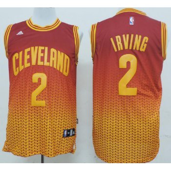 Cleveland Cavaliers #2 Kyrie Irving Red/Yellow Resonate Fashion Jersey