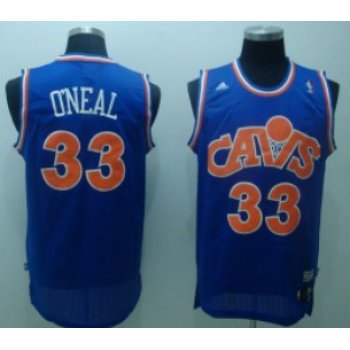 Cleveland Cavaliers #33 Shaquille O'neal CavFanatic Blue Swingman Throwback Jersey