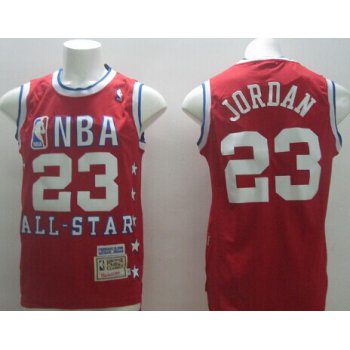 NBA 1989 All-Star #23 Michael Jordan Red Swingman Throwback Jersey