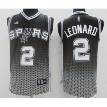 San Antonio Spurs #2 Kawhi Leonard Black/White Resonate Fashion Jersey