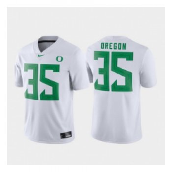Men Oregon Ducks 35 White Game Football Jersey