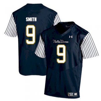 Men's Notre Dame #9 Jaylon Smith Navy White 2020 NCAA Football Jersey