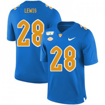 Pittsburgh Panthers 28 Dion Lewis Blue 150th Anniversary Patch Nike College Football Jersey