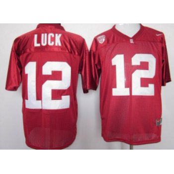 Stanford Cardinals #12 Andrew Luck Red Jersey