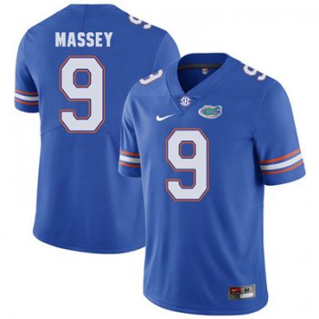Florida Gators Royal Blue #9 Dre Massey Football Player Performance Jersey
