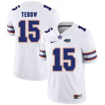 Florida Gators White #15 Tim Tebow Football Player Performance Jersey