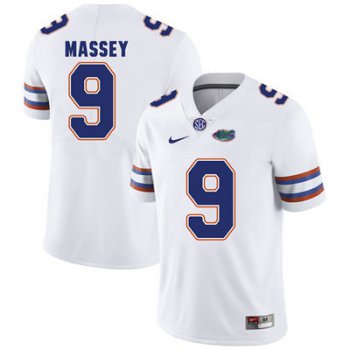 Florida Gators White #9 Dre Massey Football Player Performance Jersey
